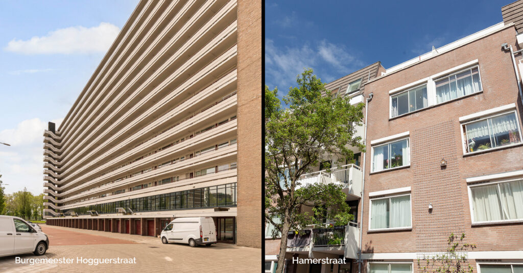 Spring Real Estate adviseert bij de verkoop twee kamerverhuurbeleggingen in Amsterdam Nieuw-West en de Haagse binnenstad